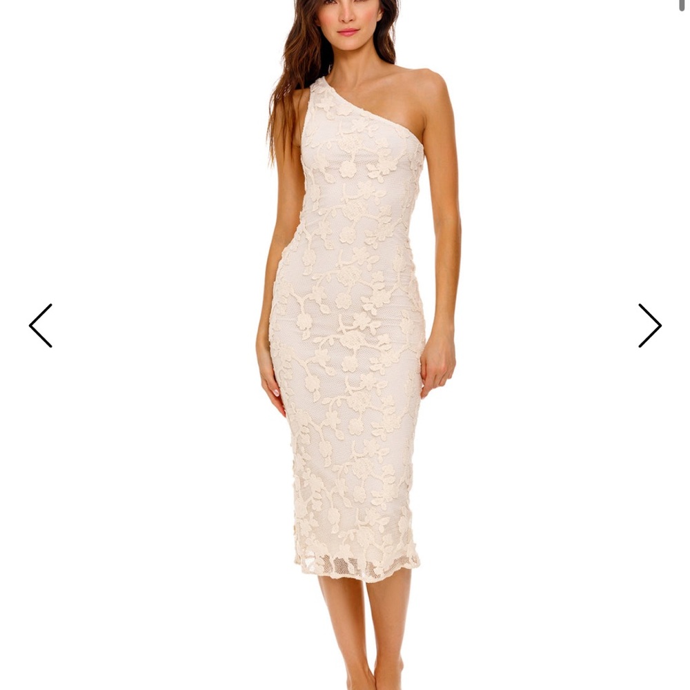 Agua Bendita One-Shoulder Balm Dress